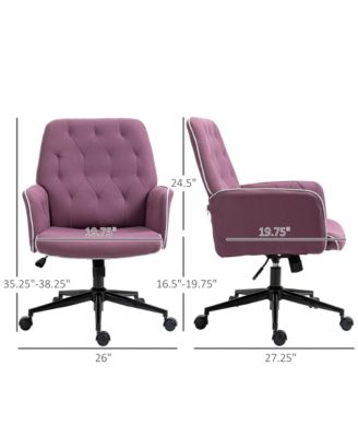 Mid-Back Tufted Spandex Office Computer Swivel Chair,