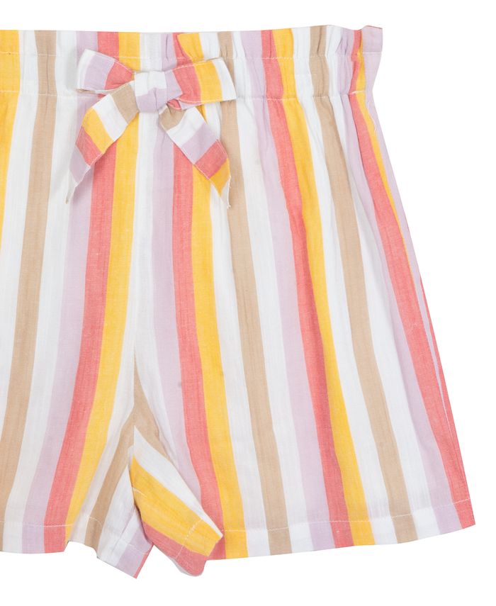 Rare Editions Toddler Girls Top and Striped Shorts, 2 Piece Set Macy's