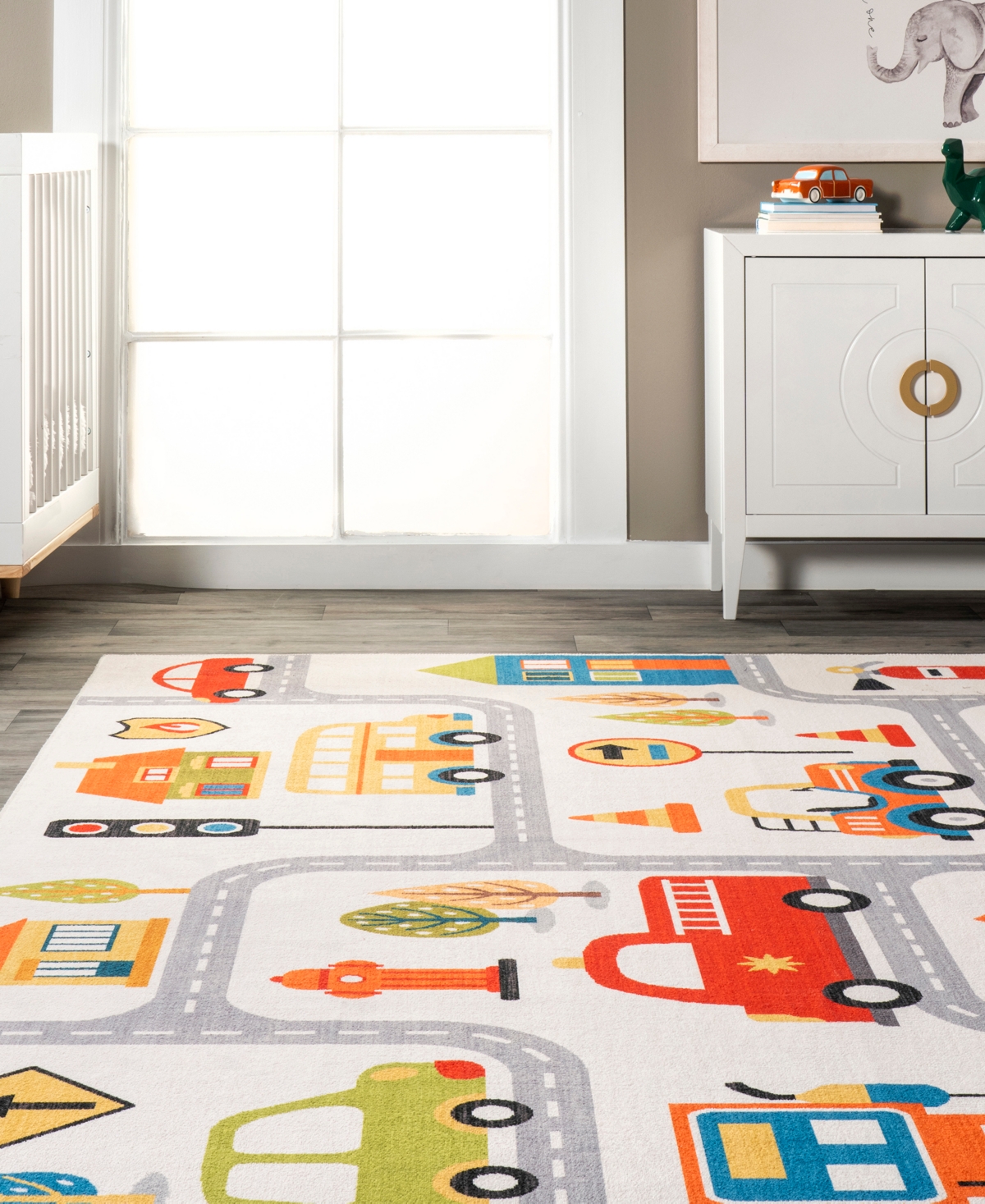 nuLoom Revel Carmina City Streets Washable Kids Area Rug