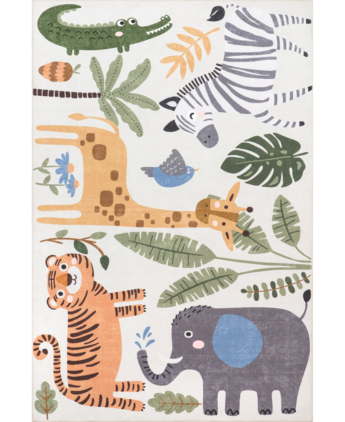 Shop Nuloom Revel Felipa Safari Washable Kids 3' X 5' Area Rug In White