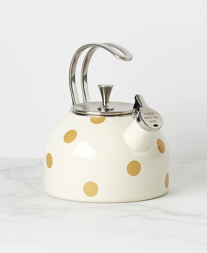 Kate Spade new york Deco Dot Gold Tea Kettle Macy's
