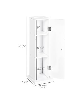 Bathroom Toilet Paper Cabinet with Doors and Shelves