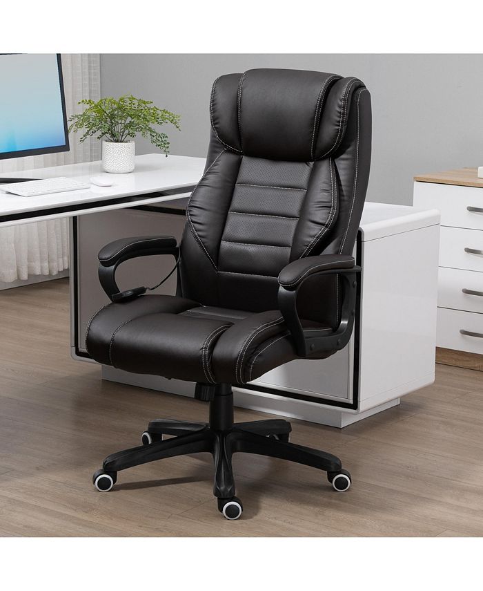 Vinsetto Massage Office Chair, High Back Executive Office Chair with 6