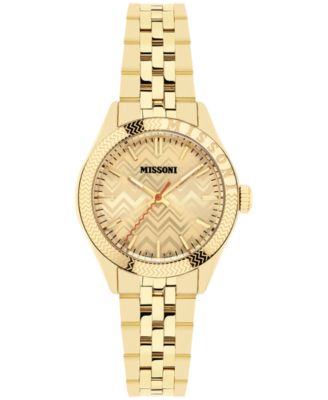 Missoni - Women's Swiss Classic Gold Ion Plated Bracelet Watch 34mm