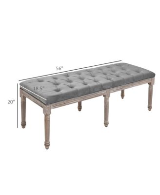 Accent Bench Tufted Upholste Fabric Ottoman for Living Room, Bedroom
