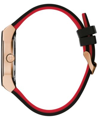 Men's Chronograph Modern Millennia Black Silicone Strap Watch 41mm