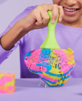 Squish N Create with Blue, Yellow, and Pink Play Sand