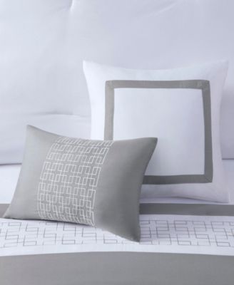 Powell Embroidered 8 Piece Comforter Set, Queen