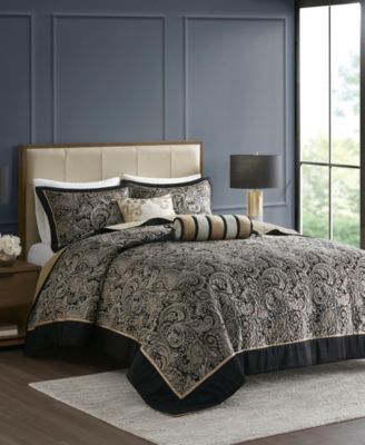 Adeline Paisley Reversible Jacquard 5-Pc. Bedspread Set, King