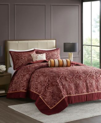 Adeline Paisley Reversible Jacquard 5-Pc. Bedspread Set, King
