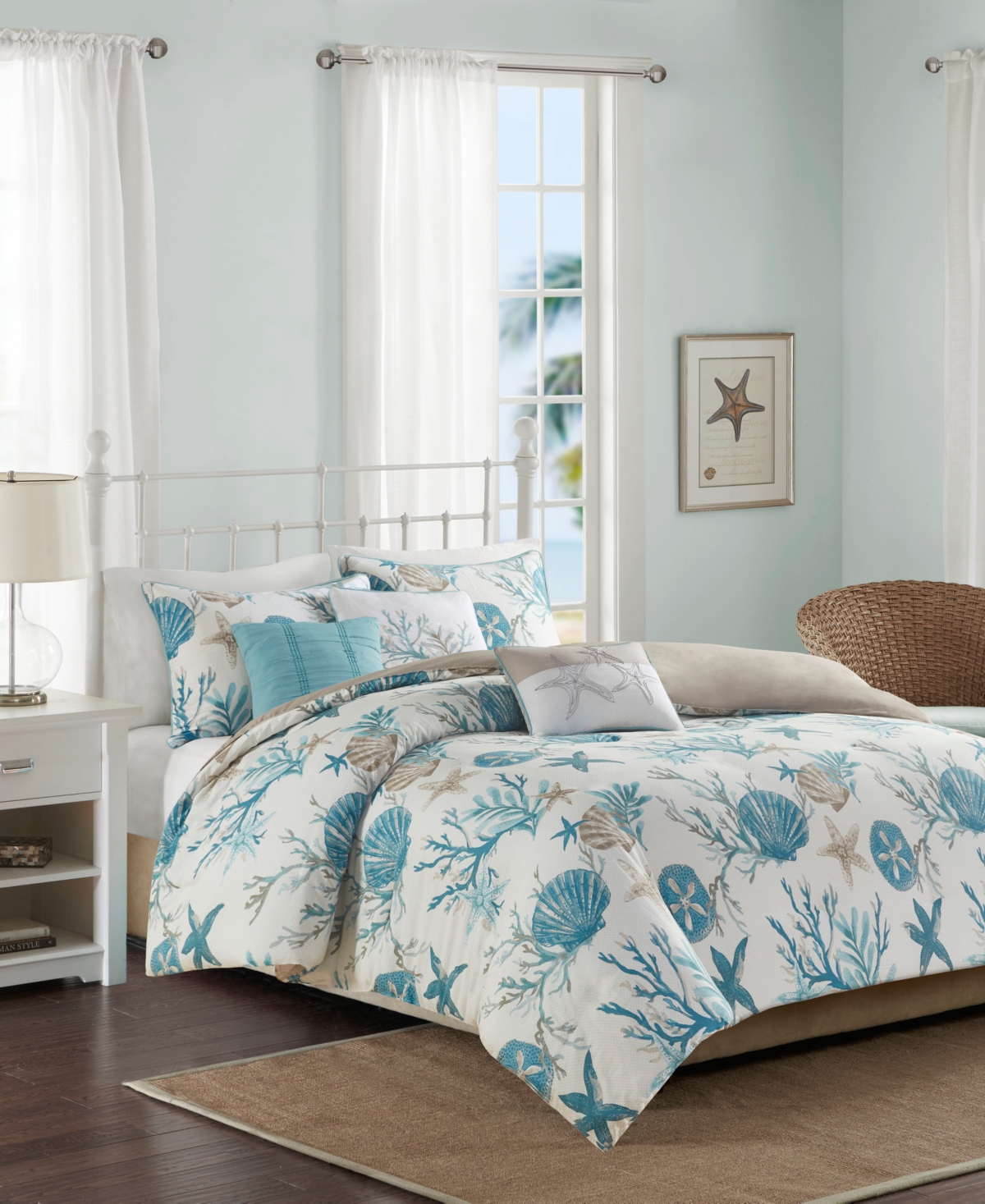 Madison Park Pebble Beach 6-Pc. Duvet Cover Set, Full/Queen