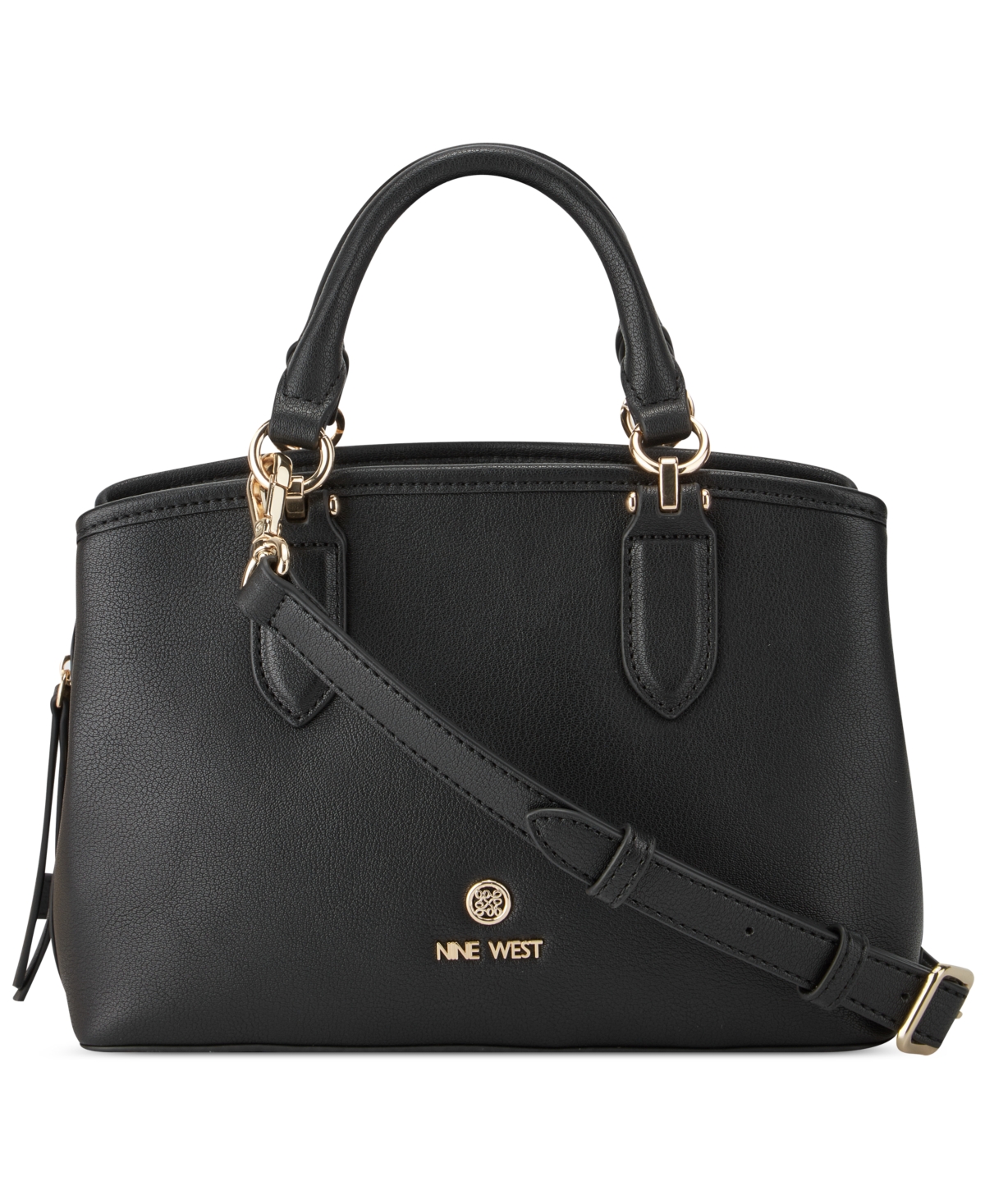 Shop Nine West Women's Saoirse Small Satchel Bag In Black