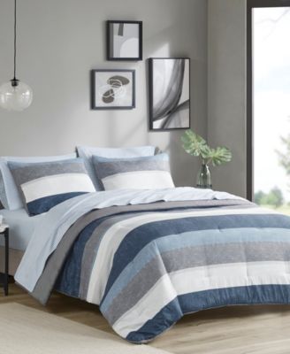 Jaxon Wide Stripe 7-Pc. Comforter Set, King