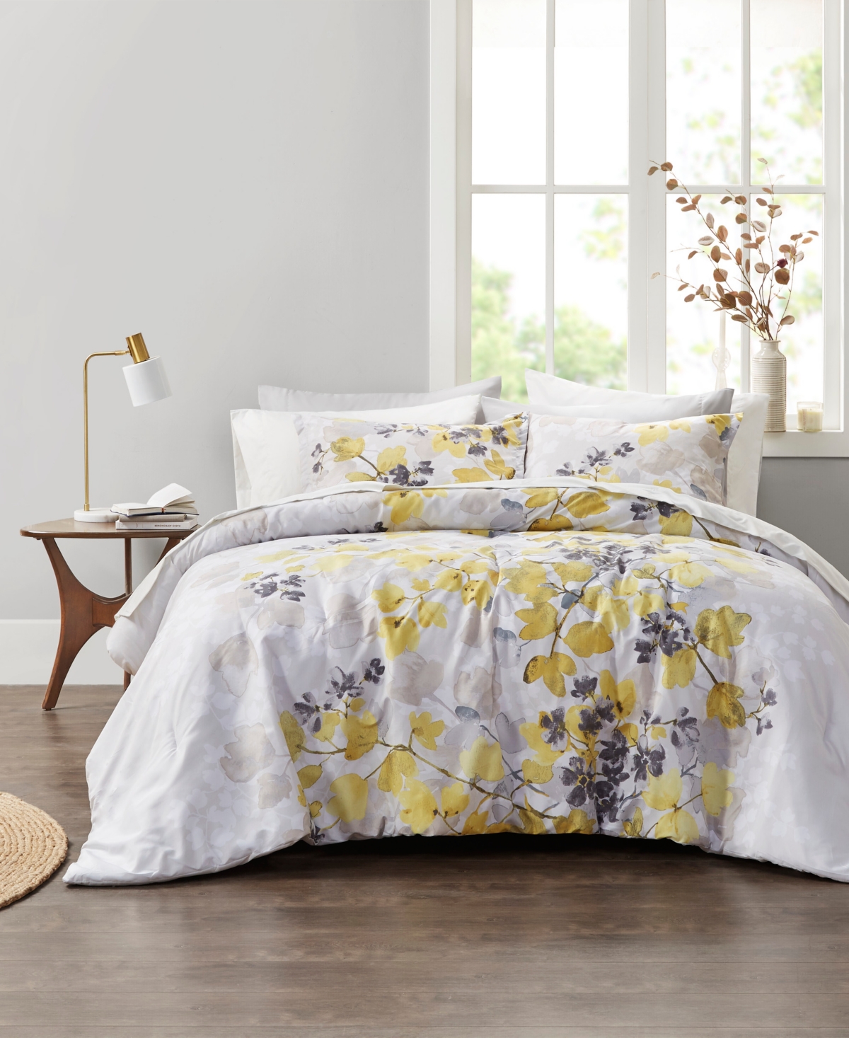 Madison Park Essentials Alexis Comforter Set With Bed Sheets Set Collection Bedding In Yellow
