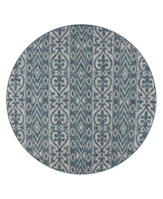 Sunny SUNSH81250 7'6"  x 7'6"  Round Outdoor Area Rug