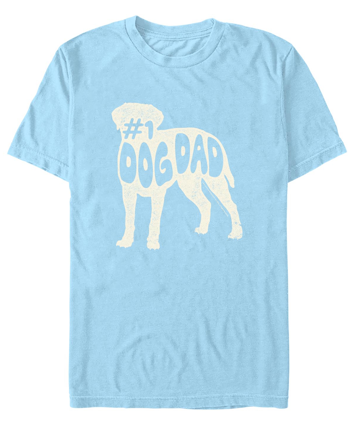 Fifth Sun Men's 1 Dog Dad Short Sleeve T-shirt In Light Blue