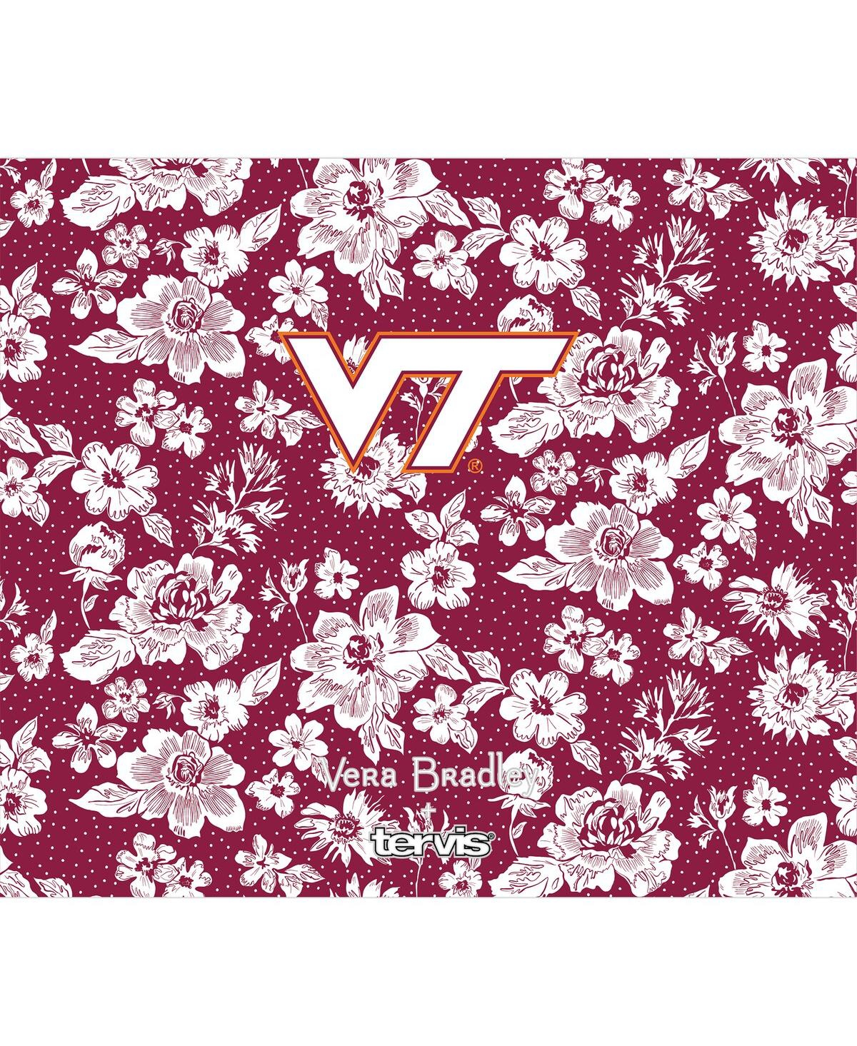 Vera Bradley X Tervis Tumbler Virginia Tech Hokies 24 oz Wide Mouth Bottle With Deluxe Lid In Red