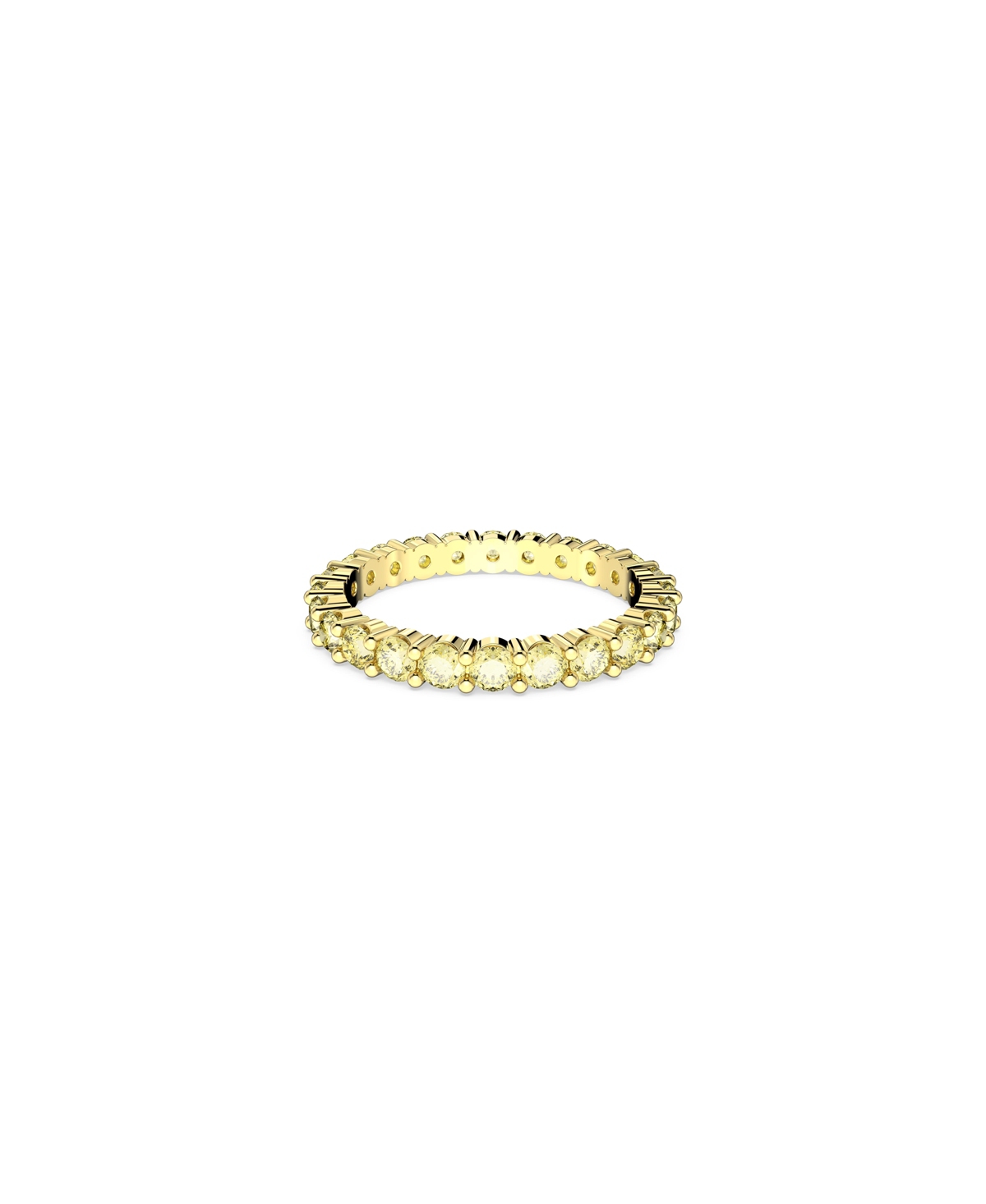 Swarovski Crystal Round Cut Yellow Matrix Ring