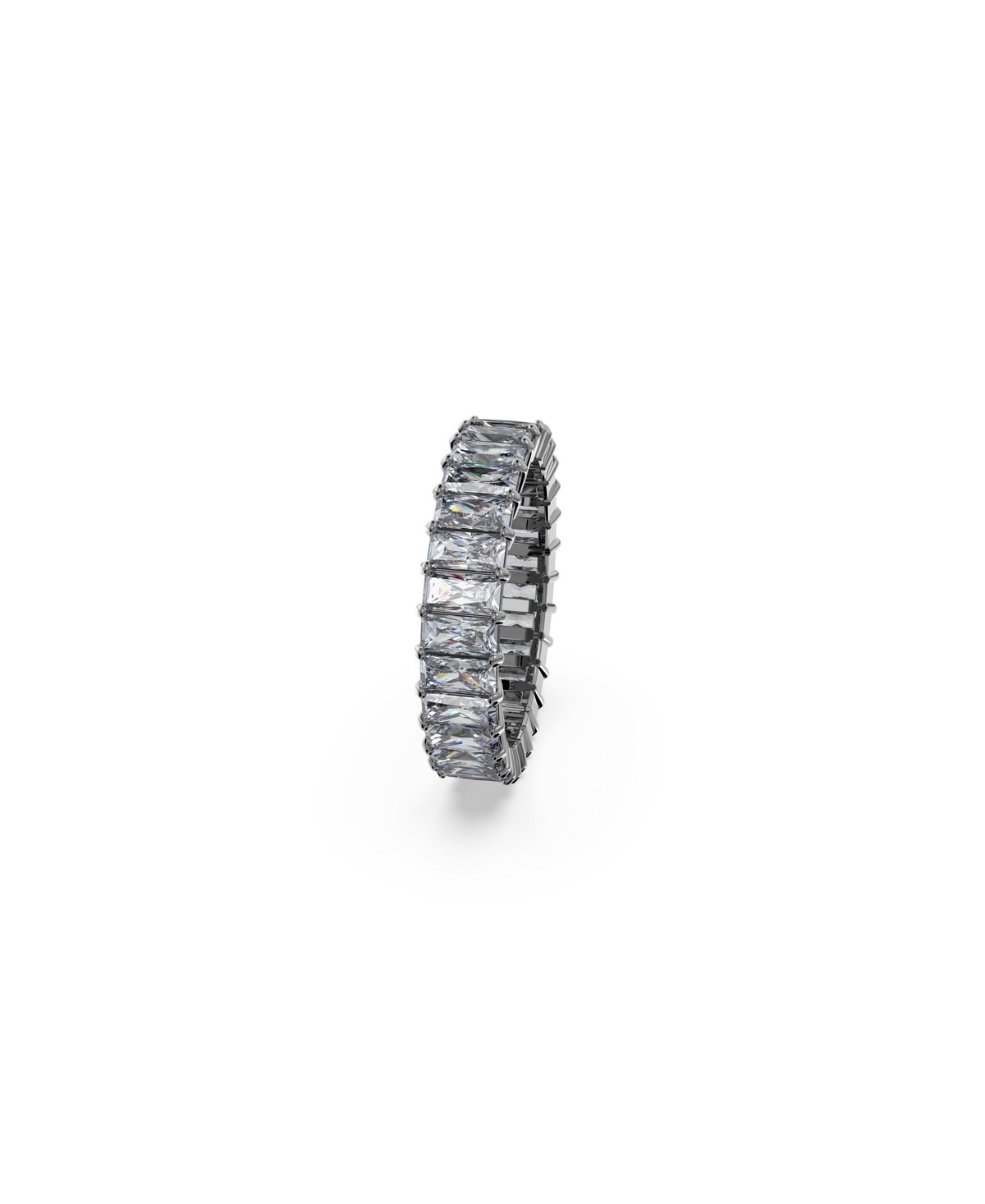 Swarovski Crystal Baguette CutMatrix Ring - Gray