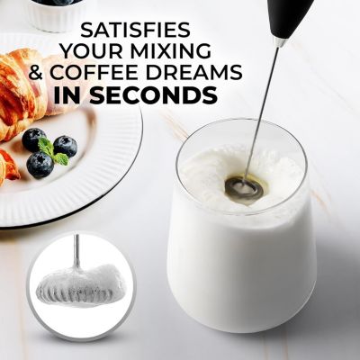 High Power Milk Frother Complete Set - Manual Latte Foamer