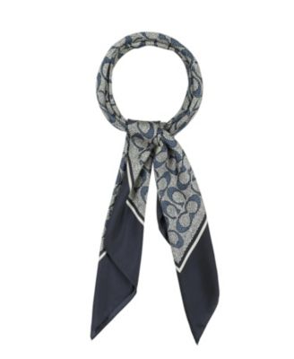 35" Textured Signature C Printed Silk Square 