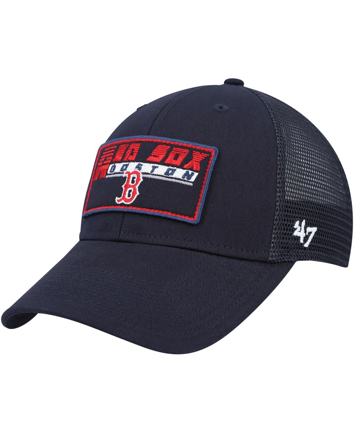 47 Brand Kids' Big Boys And Girls ' Navy Boston Red Sox Levee Mvp Trucker Adjustable Hat