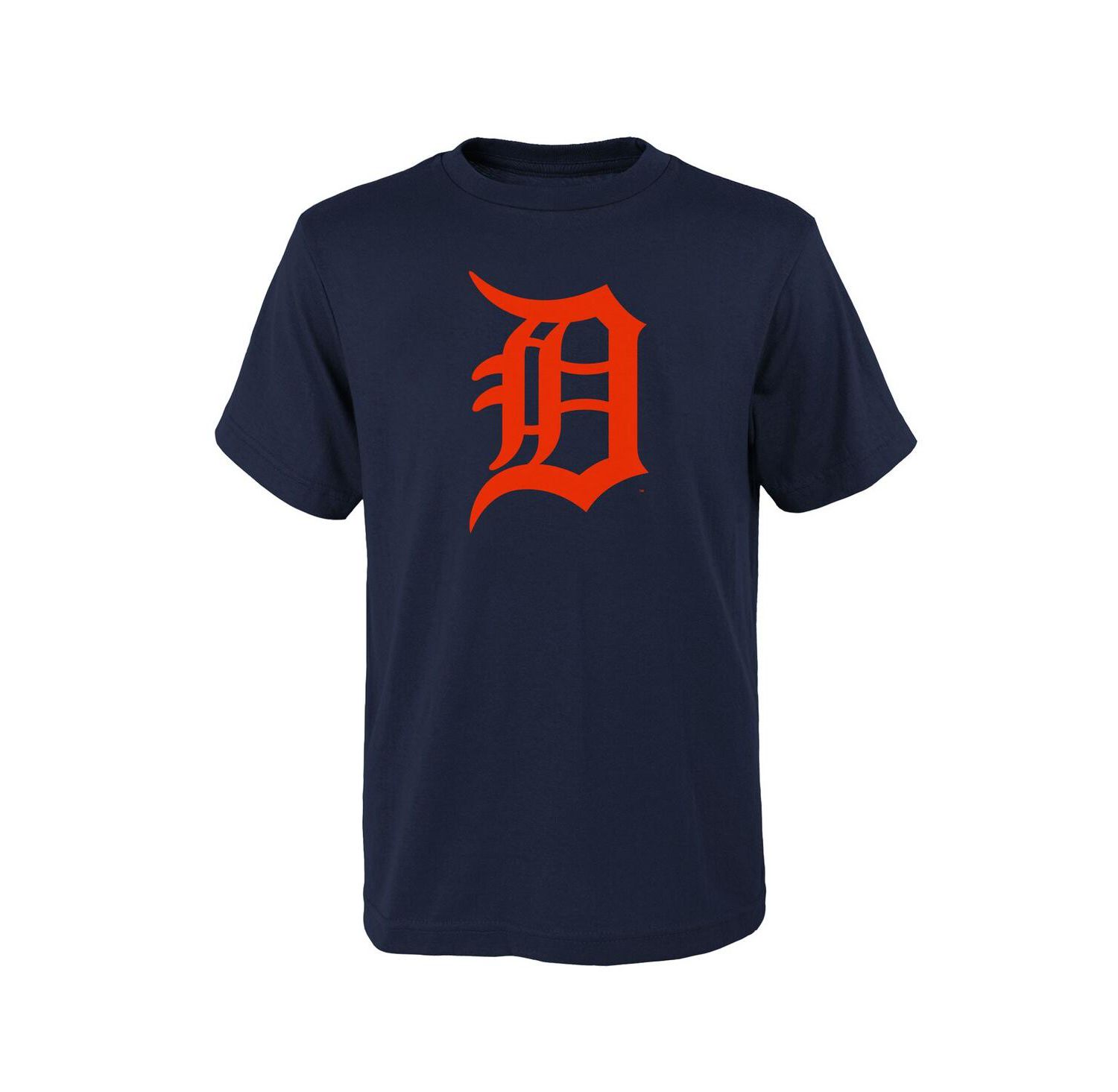 Big Boys and Girls Navy Detroit Tigers Logo Primary Team T-shirt