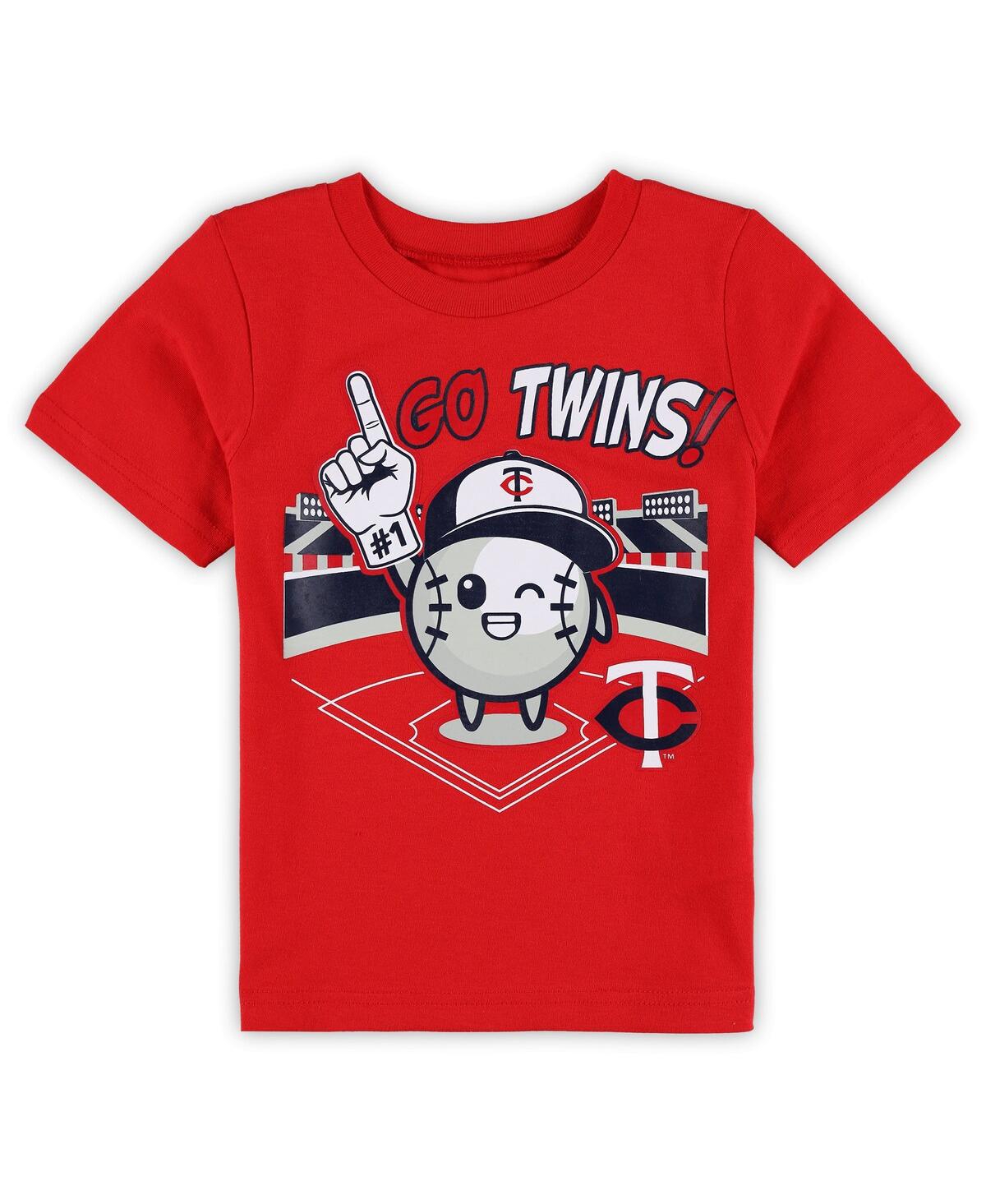 Outerstuff Babies' Toddler Boys And Girls Red Minnesota Twins Ball Boy T-shirt