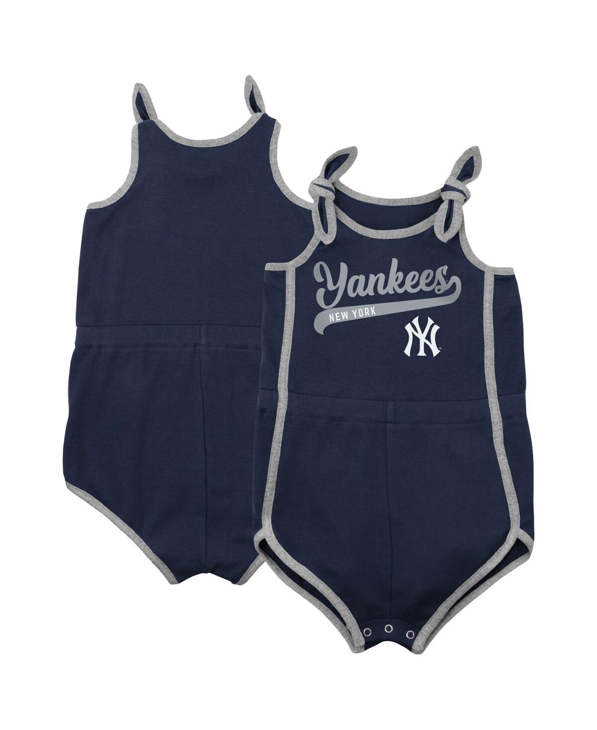 Outerstuff Babies' Toddler Girls Navy New York Yankees Hit And Run Bodysuit