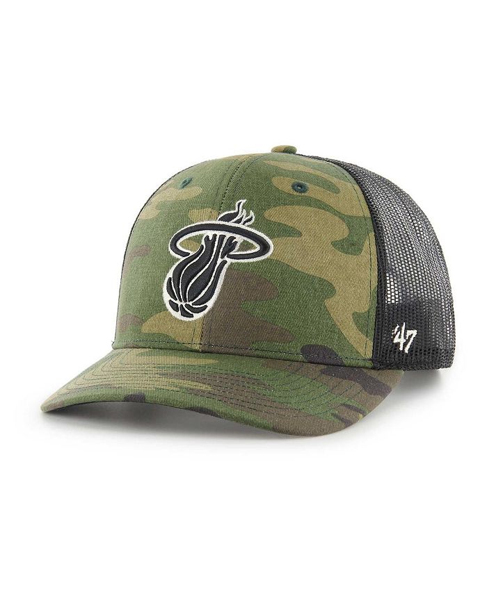 47 Camo/Black Miami Heat Trucker Snapback Hat