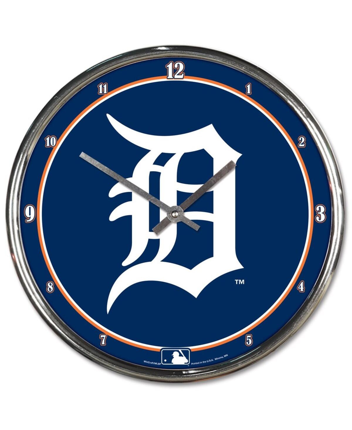 WINCRAFT DETROIT TIGERS CHROME WALL CLOCK