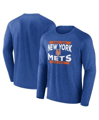 Men's Fanatics Royal New York Mets Heroic Play Raglan Long Sleeve T ...
