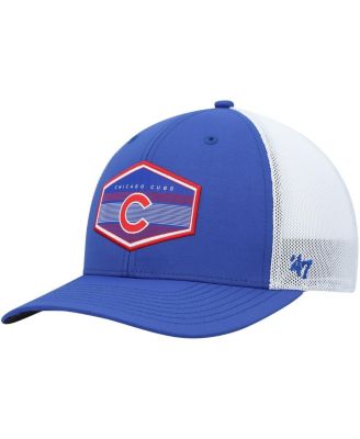 Men's Royal, White Chicago Cubs Burgess Trucker Snapback Hat