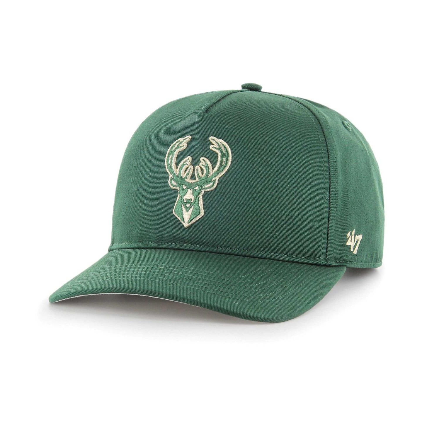 Мужская кепка '47 Brand Hunter Green Milwaukee Bucks Hitch Snapback Hat — фото 2