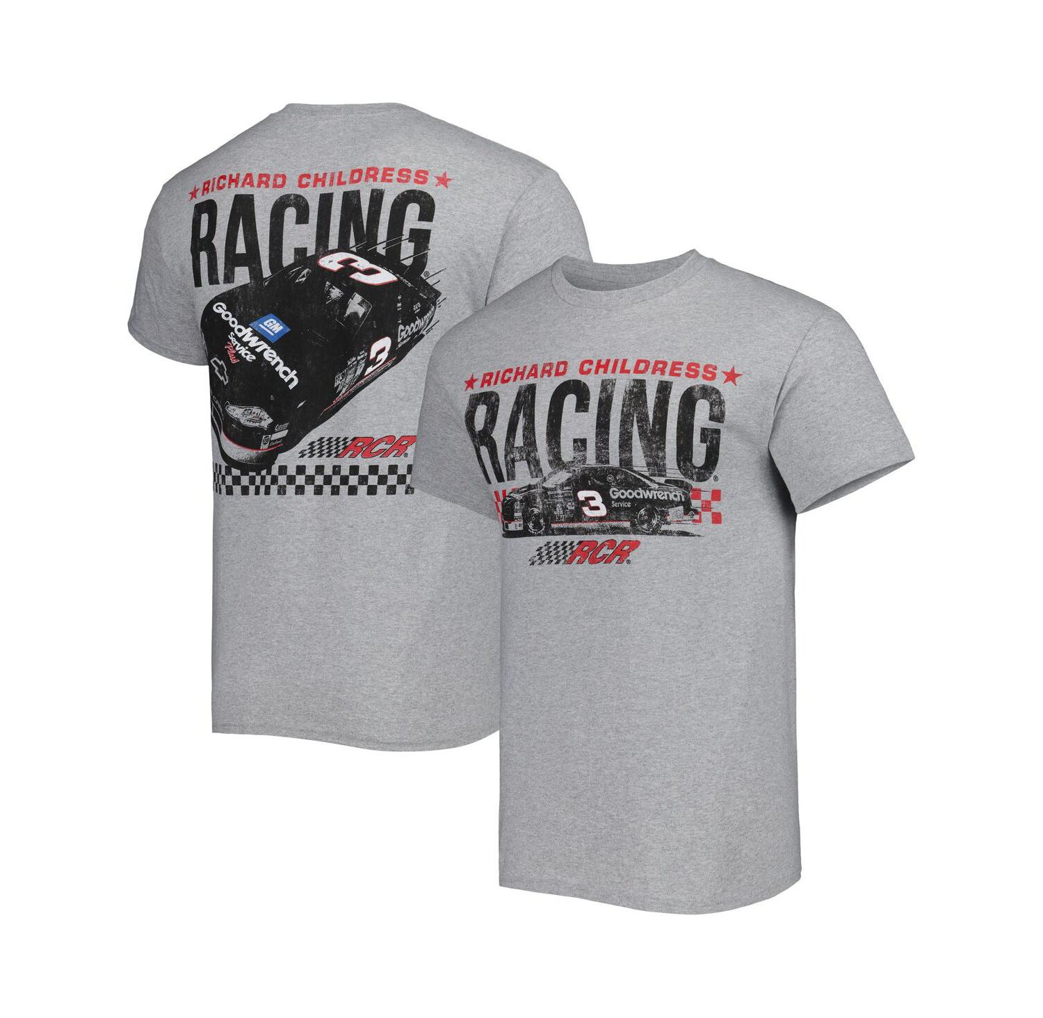 Men's Heather Gray Richard Childress Racing Goodwrench Two-Sided Car T-shirt
