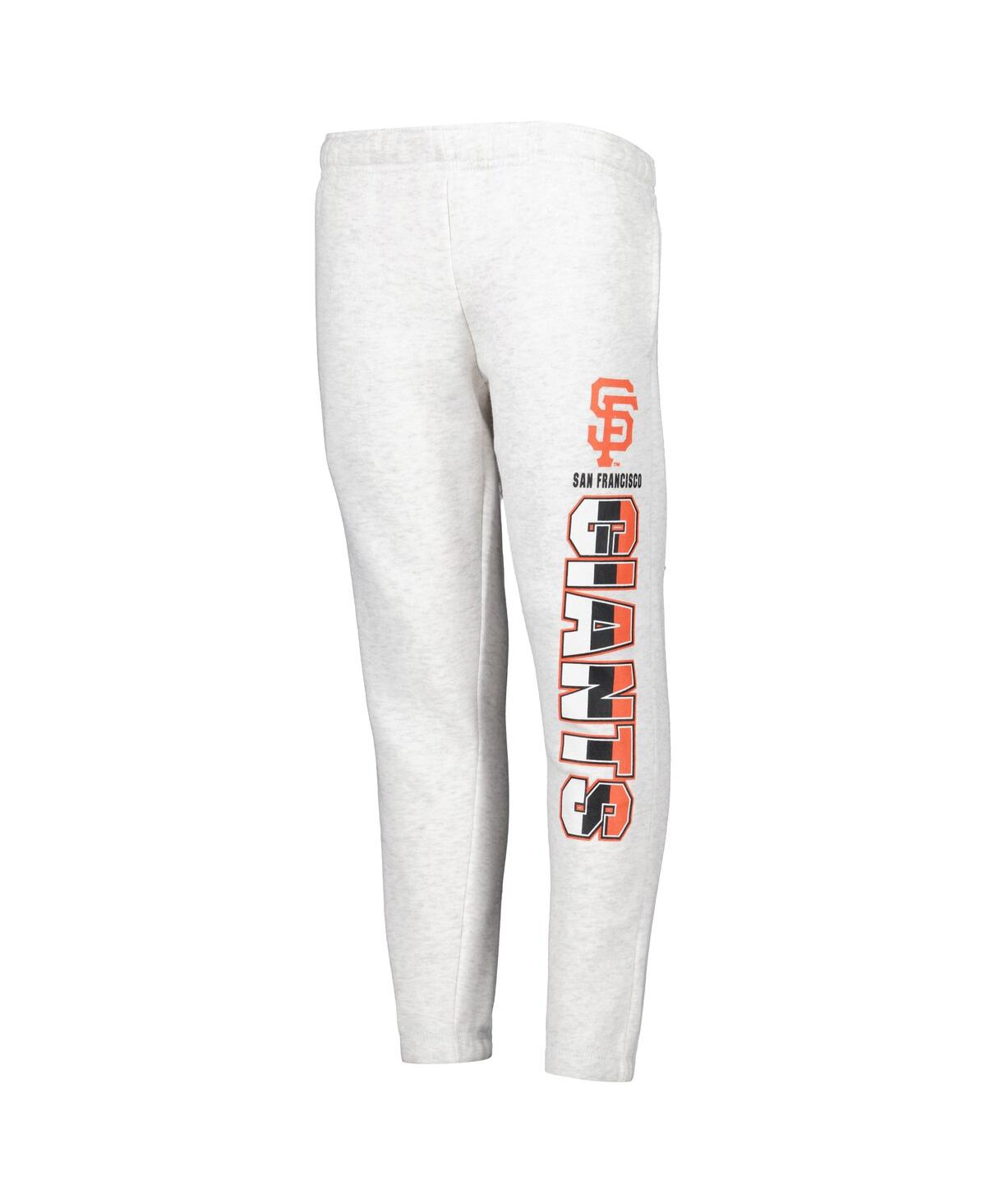 Outerstuff Big Boys And Girls Ash San Francisco Giants Game Time Fleece Pants In Ash