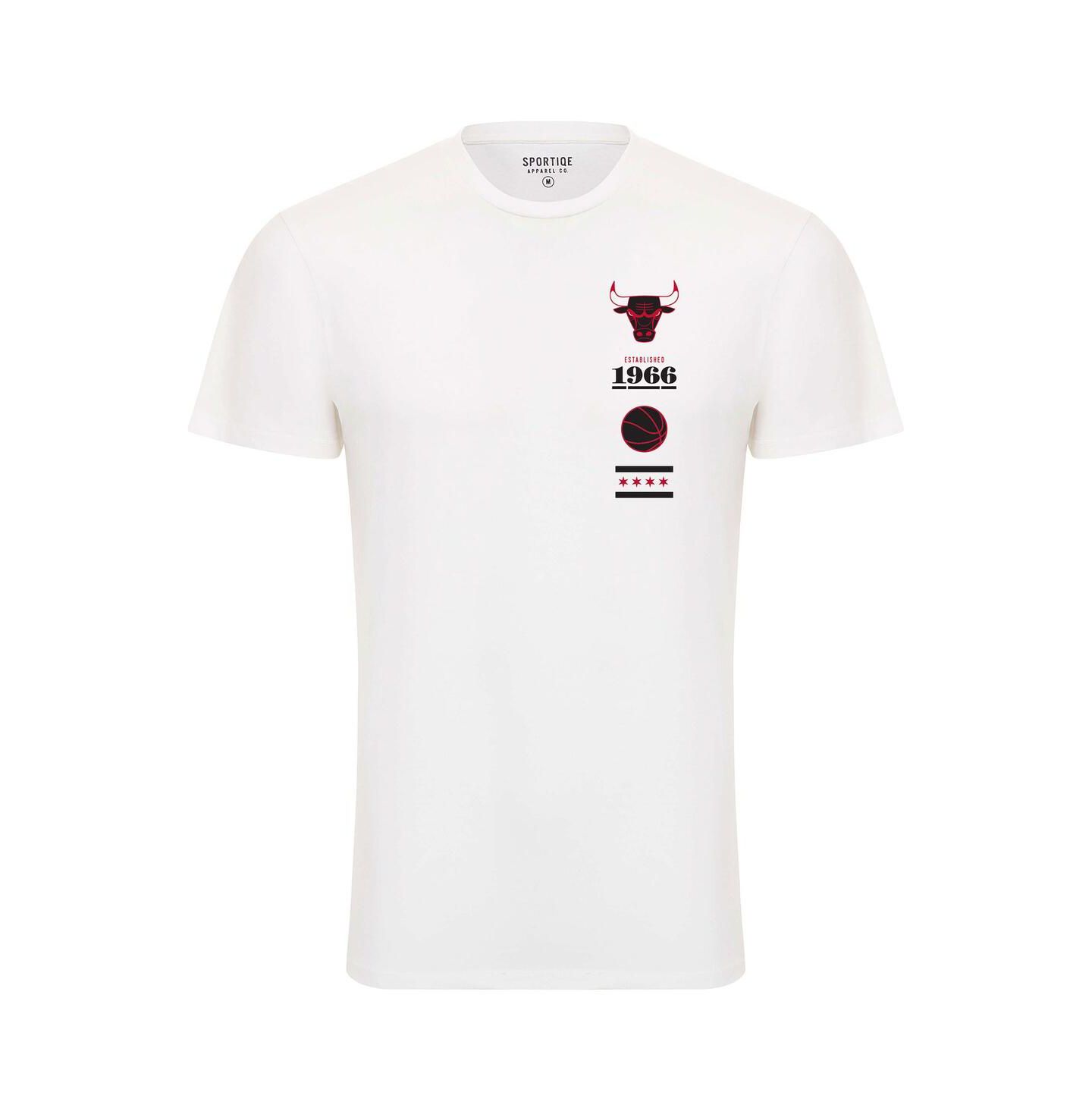 Футболка Sportiqe White Chicago Bulls 1966 Collection City Flag Bingham — фото 3
