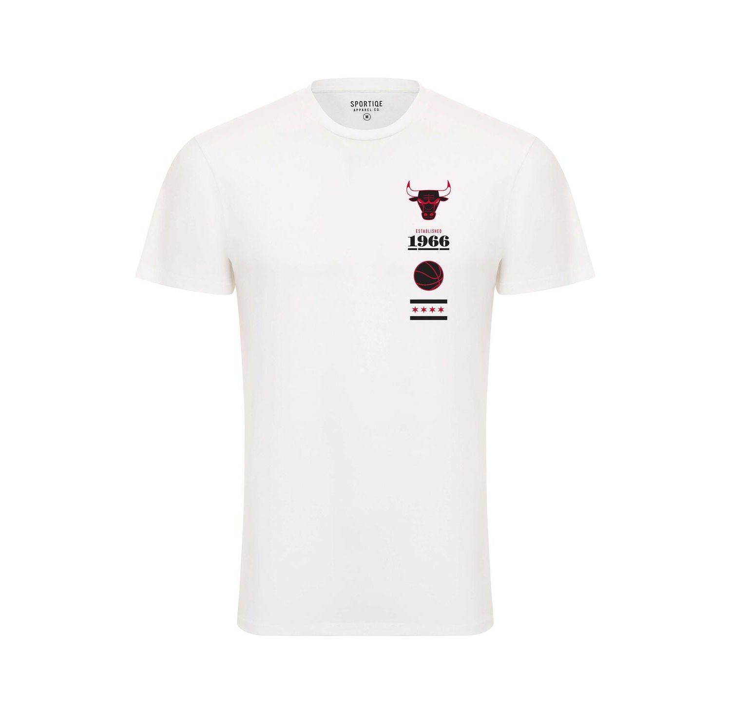 Men's and Women's White Chicago Bulls 1966 Collection City Flag Bingham T-shirt