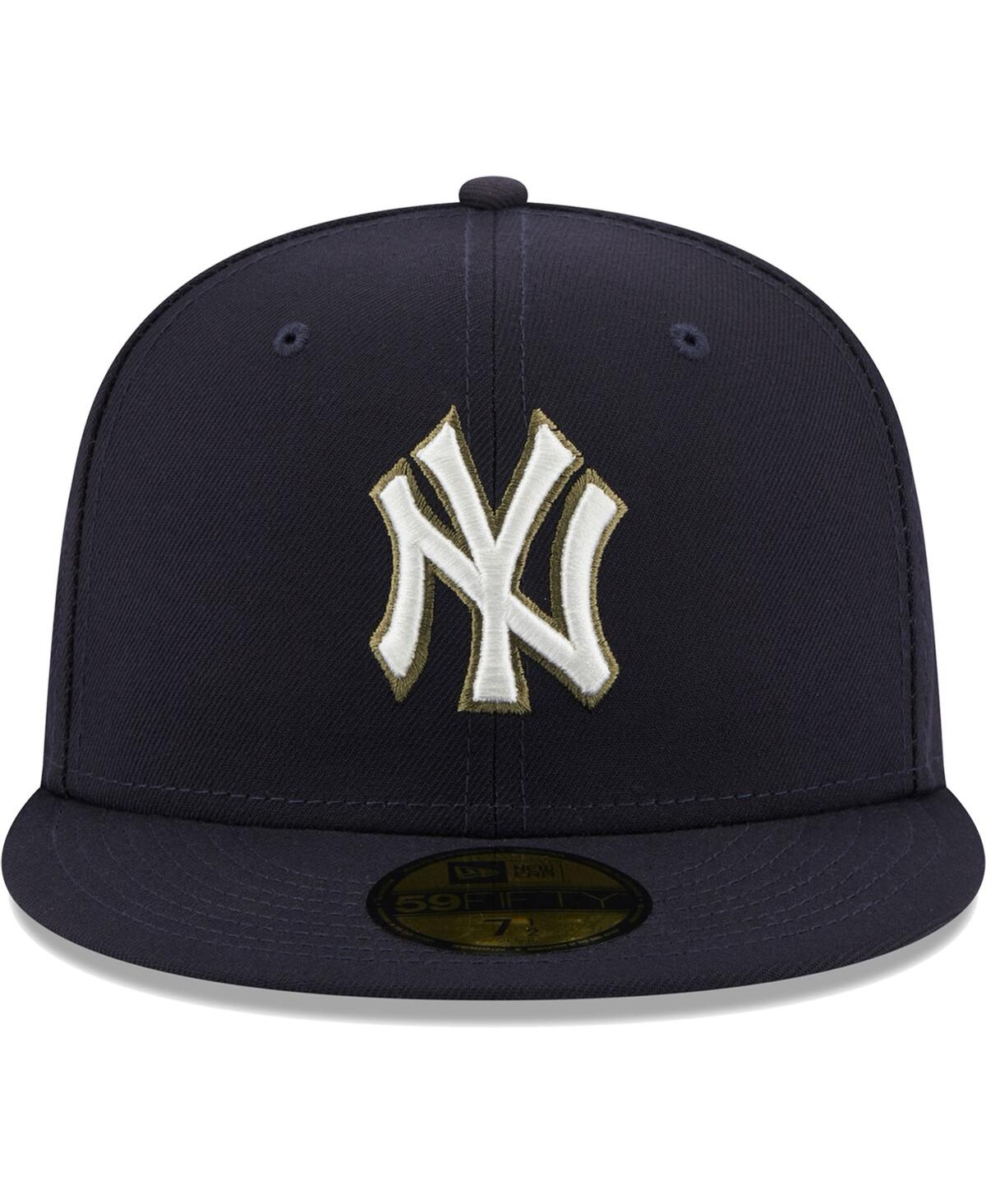 Men's New EraNew York Yankees 100th Anniversary Spring Training Botanical 59FIFTY Fitted Hat - Navy