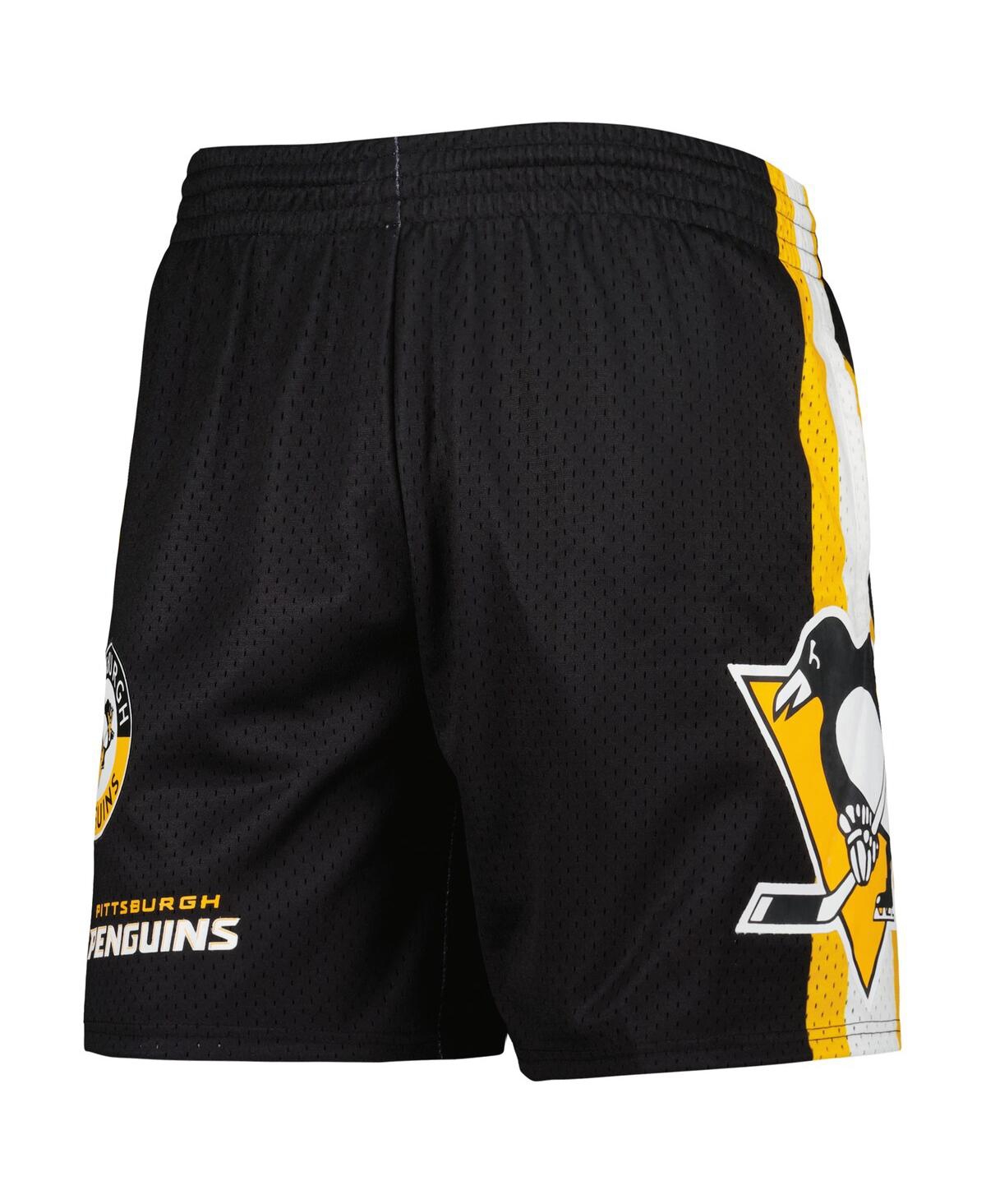 Shop Mitchell & Ness Men's  Black Pittsburgh Penguins City Collection Mesh Shorts
