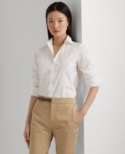 Lauren Ralph Lauren Button Up Shirts Womens Tops - Macy's