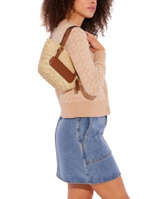 COACH Structured Straw Mini Tote Bag 16