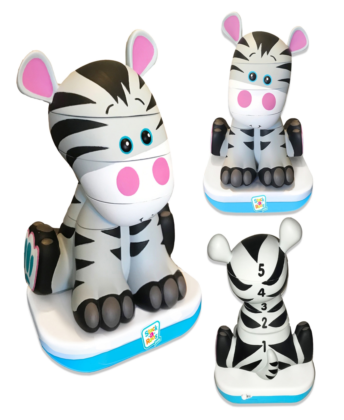 Shop Stack-a-roos Pals Baby Zebra In Multi