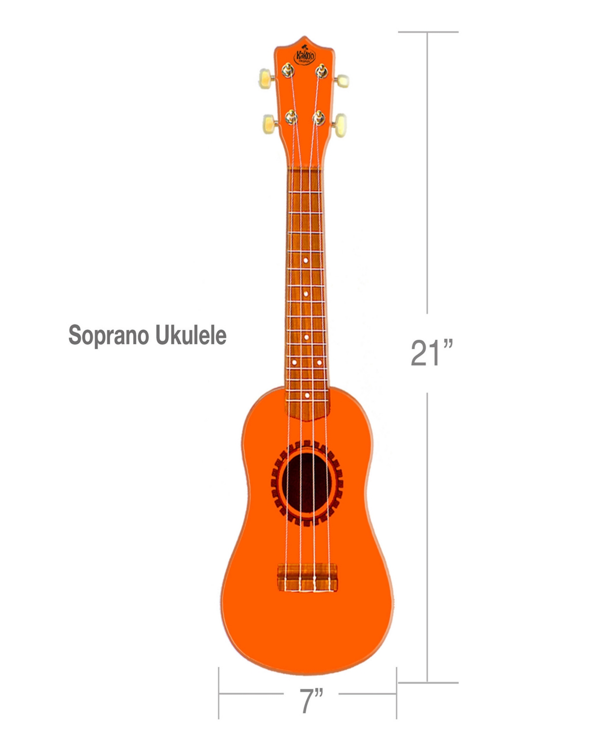 Shop Kako'o Music Sunrise Orange Wooden Ukulele Set In Multi