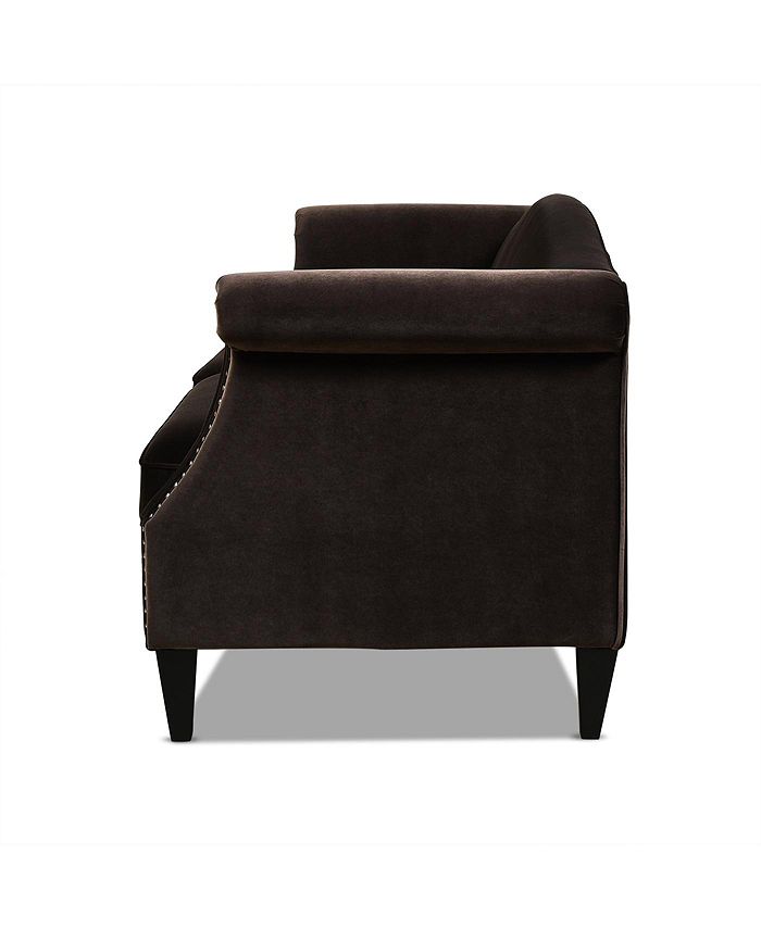 Jennifer Taylor Home Elaine 77" Camel Back Sofa with Nailhead Accents