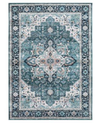 Km Home Velvet Touch Washable Chan 001 Area Rug In Green