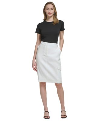 Calvin Klein Women s Cargo Pocket Pencil Skirt Macy s