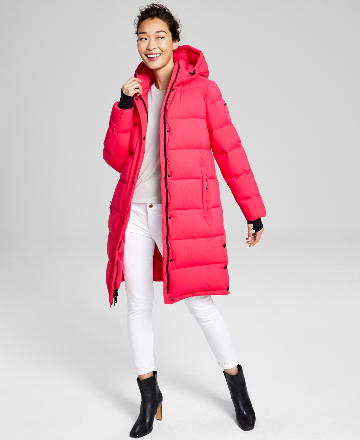 BCBGeneration Women's Hooded Puffer Coat, Regular & Petite, Created for  Macy's - Emerald | Smart Closet