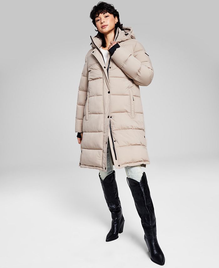BCBGeneration Women's Petite Hooded Puffer Coat, Created for Macy's ...