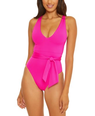 Becca Women s Color Code Belted One Piece Swimsuit Created for Macy s Macy s